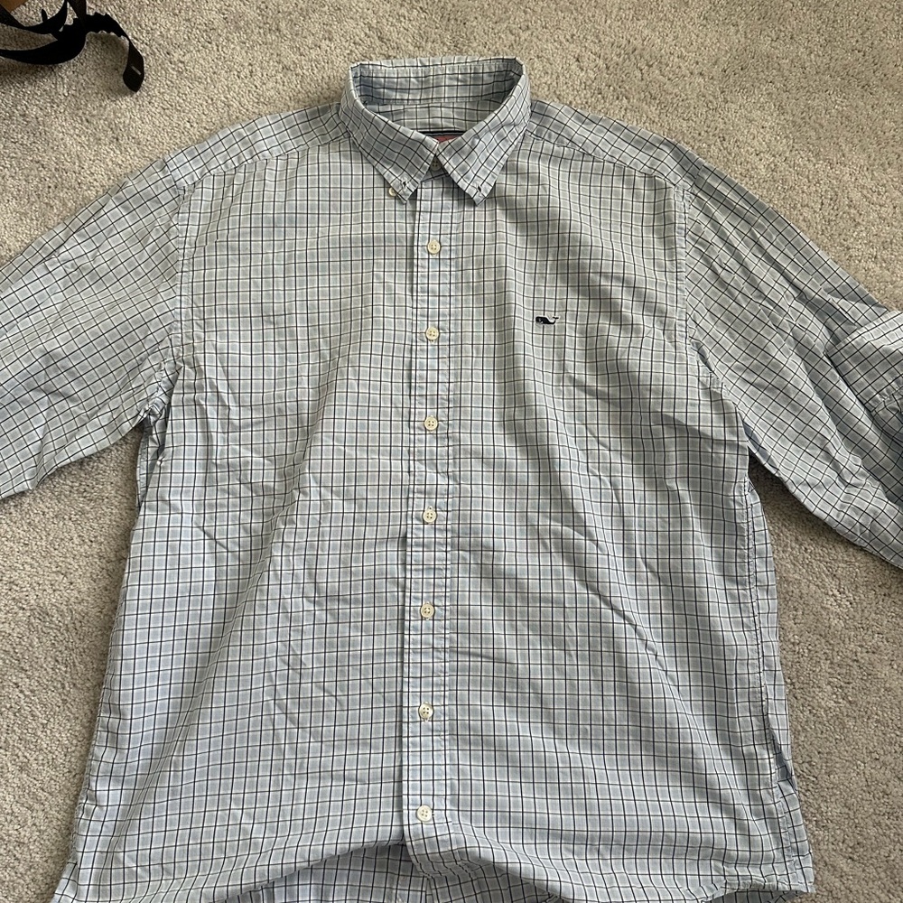 Vineyard Vines Blue Casual Button Down Shirt